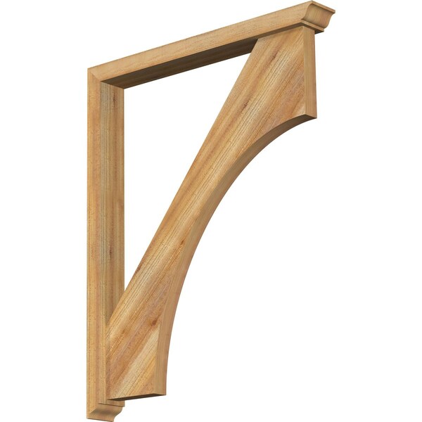 Ekena Millwork Westlake Traditional Rough Sawn Bracket w/ Offset Brace, Western Red Cedar, 4"W x 32"D x 40"H BKT0402X32X40WTL01RWR - main